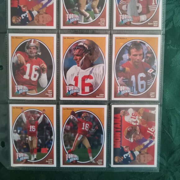 Set of 9 Joe Montana Football Heroes (missing #2, double of #9) - Picture 2 of 2
